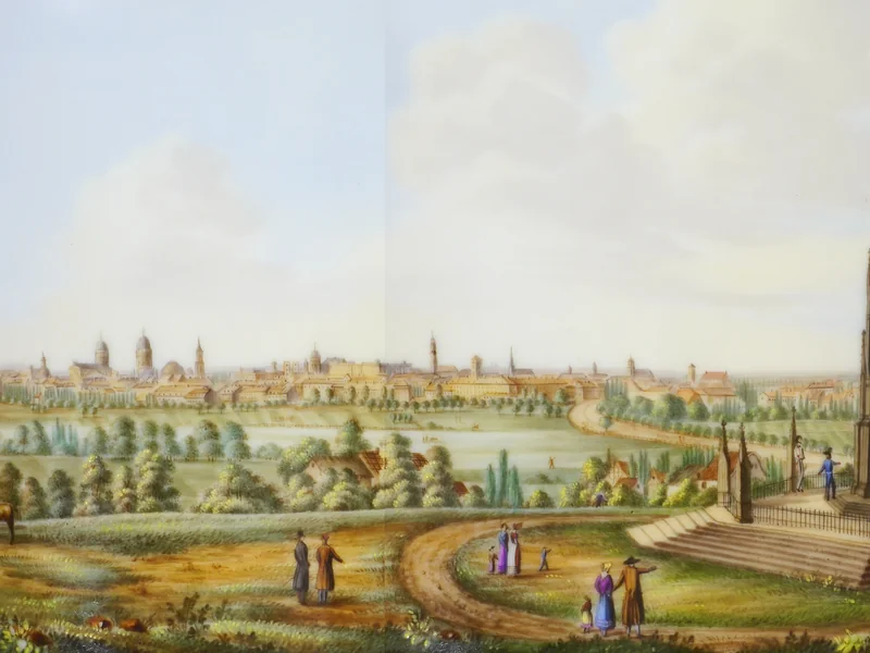 1791-Ferdinand Stademann - Vista di Berlino dal Kreuzberg intorno al 1825